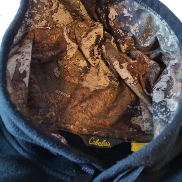 CABELA'S 3XL REG-3TG REG-BLACK LOGO FONT-CAMO HOOD LINING- RUGGED OUTDOOR STYLE - Picture 5 of 12